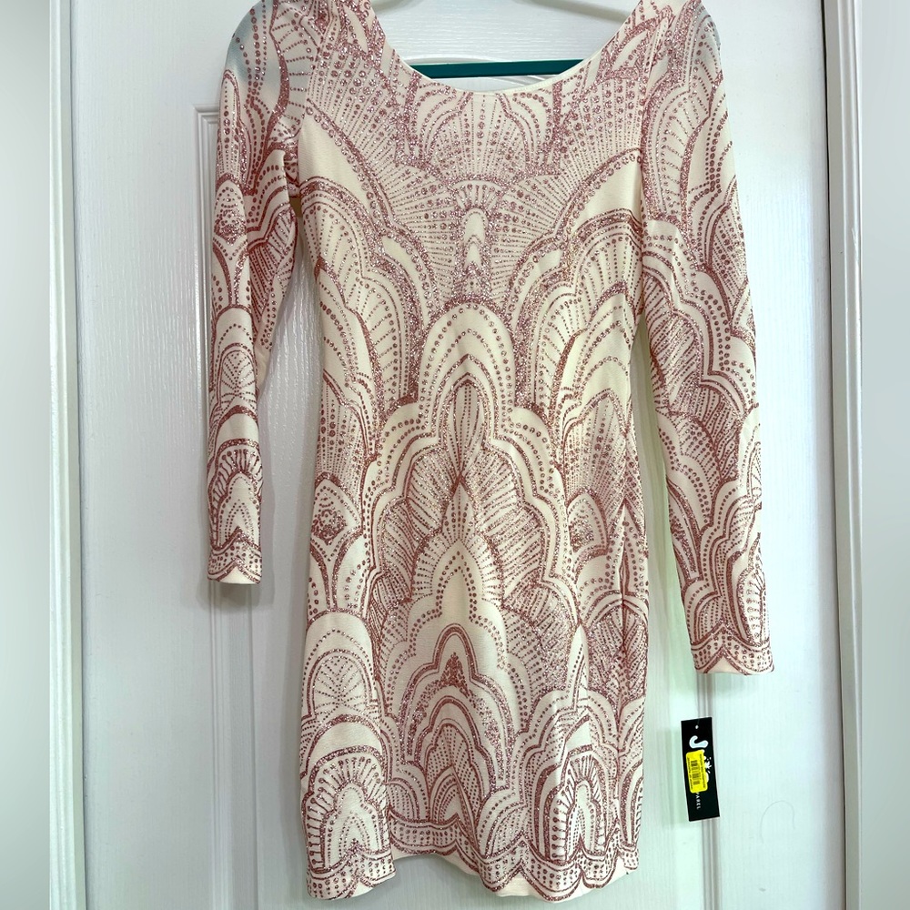 Juniors Glitter Bodycon Dress by Jump apparel Size 1/2 NWT